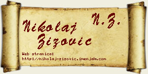 Nikolaj Žižović vizit kartica